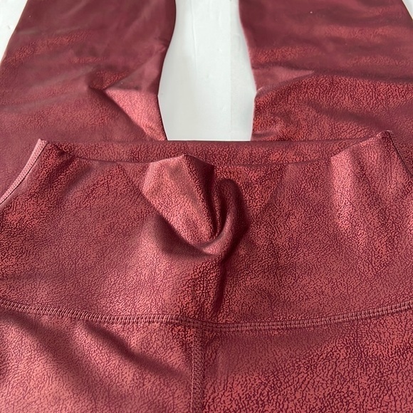 90 Degrees by Reflex Lux Rustic Scarlet Hi Rise Ankle Leggings Smal… - Picture 3 of 8